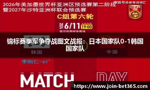 锦标赛季军争夺战图文战报：日本国家队0-1韩国国家队